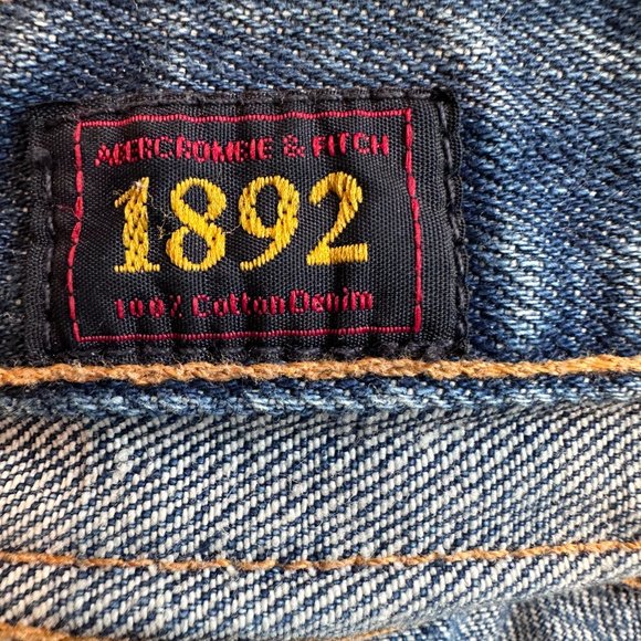 Abercrombie & Fitch Jeans Baggy Loose Relaxed Button Fly Preppy Academia Size 34 - Picture 5 of 15